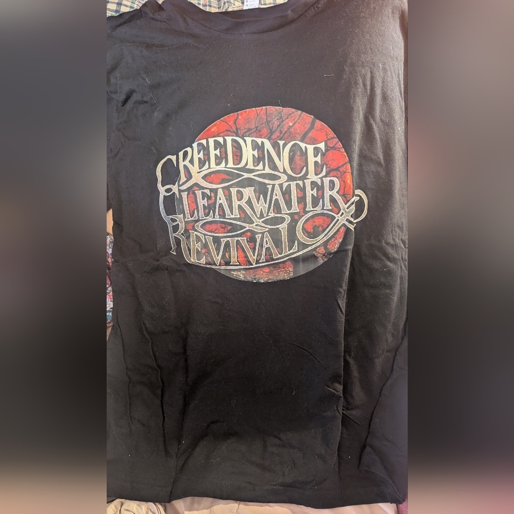 Creedence Clearwater Revival Black T-Shirt Short Sleeve 2X 100% Cotton